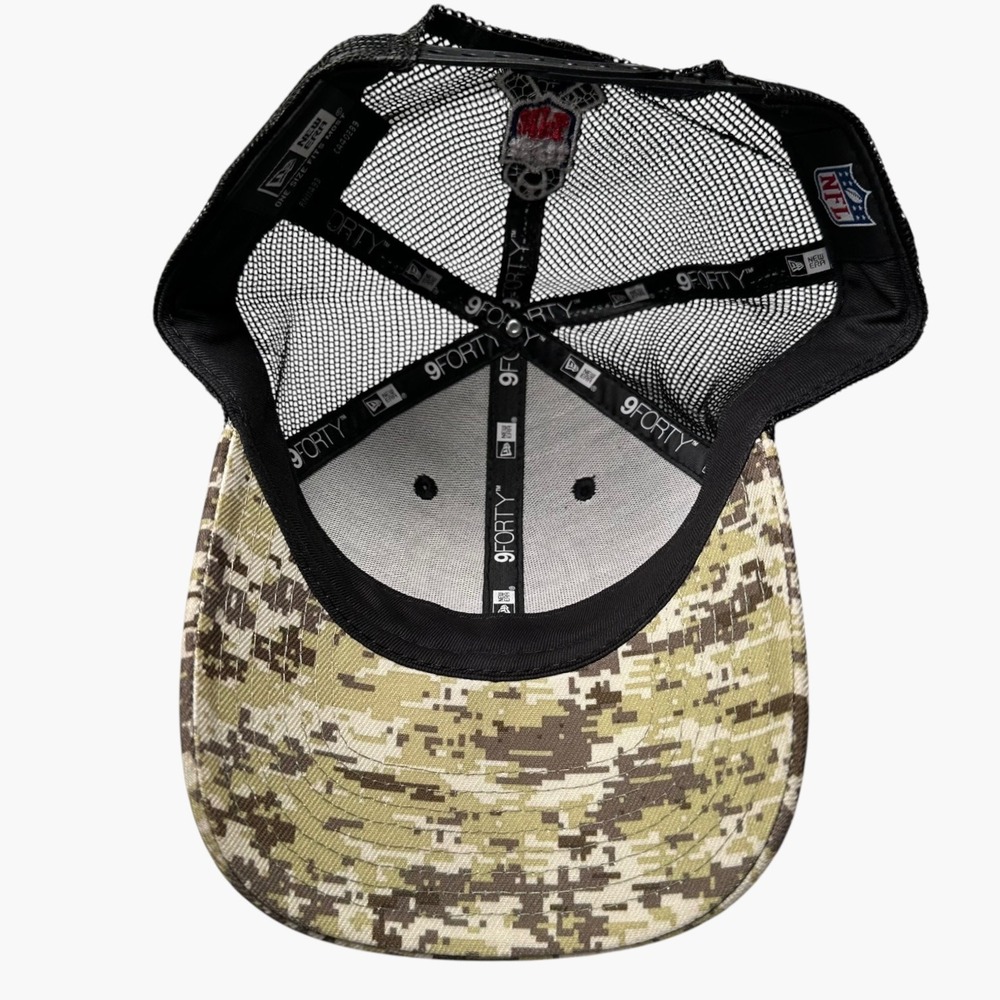 New Era Minnesota Vikings Hat Mens OSFM Black Camo Salute to Service Snapback - Picture 6 of 8